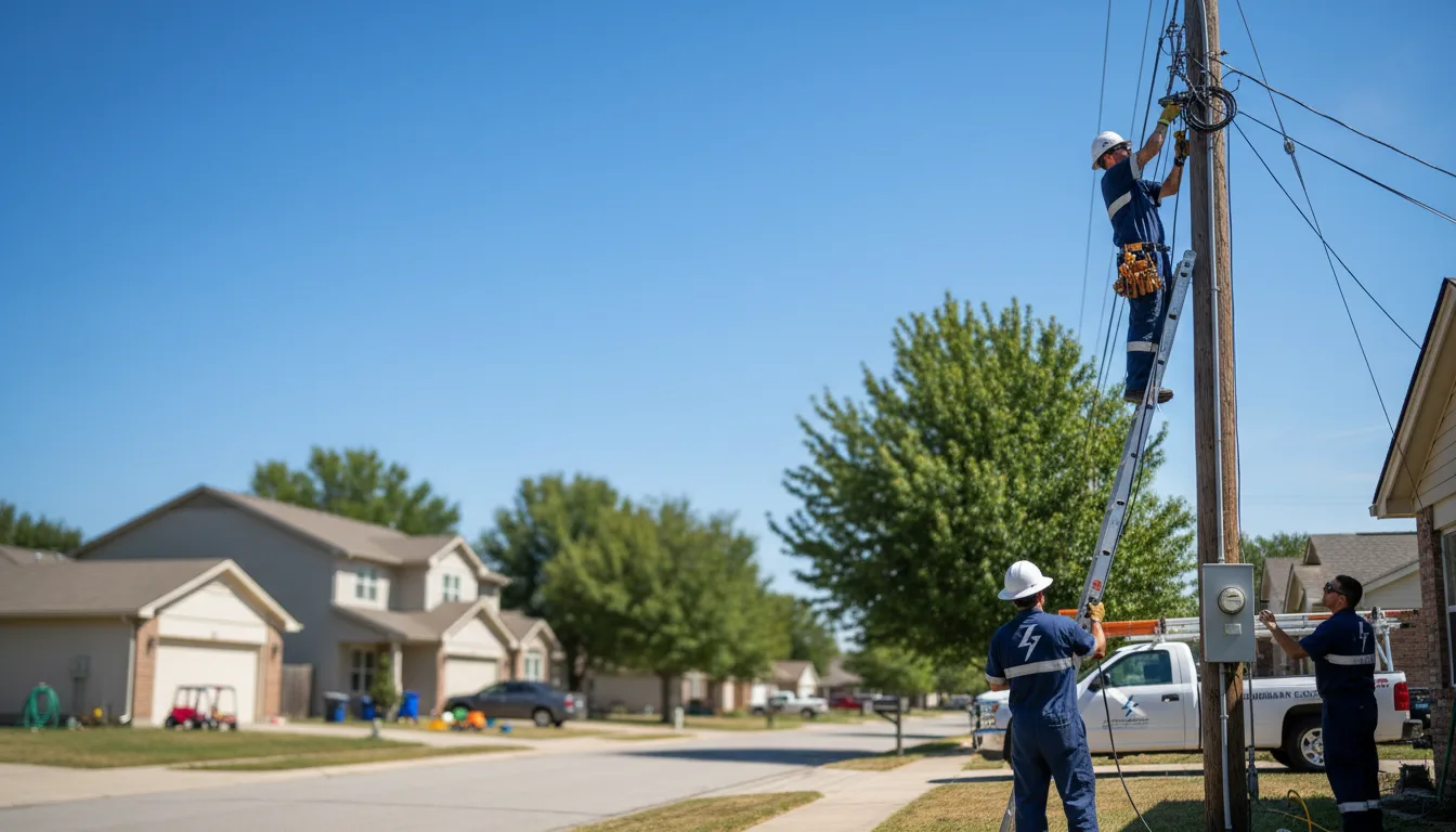 Residential electrician providing installation services in Bend, TX